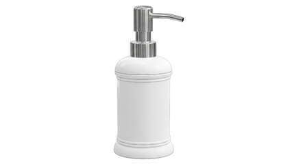 Fototapeta premium White Soap Dispenser with Chrome Pump