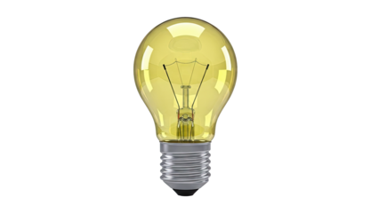 Yellow Incandescent Light Bulb