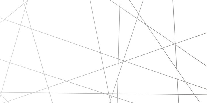 Minimalist abstract white background featuring thin gray intersecting and overlapping lines in a chaotic geometric formation, creating a modern tech-style crisscross linear texture design