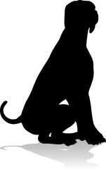 Fototapeta premium A detailed animal silhouette of a pet dog