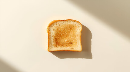 A Perfectly Toasted Slice of Bread: Golden Brown and Ready to Enjoy, Captured in Soft Sunlight