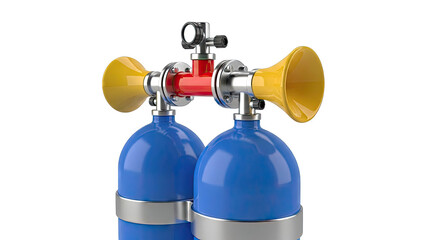 Dual Air Horns with Gas Cylinders