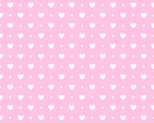 ハート柄　シームレスパターン　ピンクカラー1