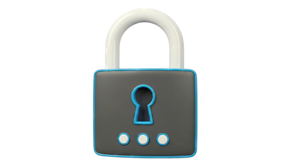 Modern 3D Lock Icon