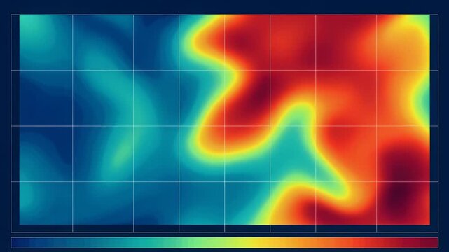 Vibrant abstract heatmap illustration with colorful gradients and fluid shapes for creative projects
