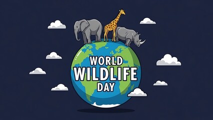 World wildlife day celebration with endangered species
