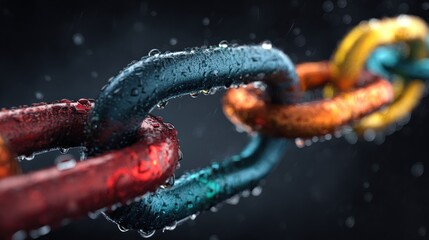Colorful chain links