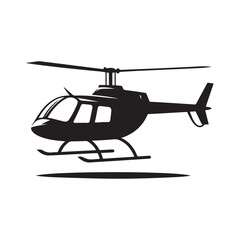 Obraz premium helicopter vector silhouette clip art logo design illustration icon collection