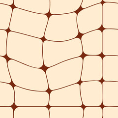 Abstract stone mosaic seamless pattern in beige and brown