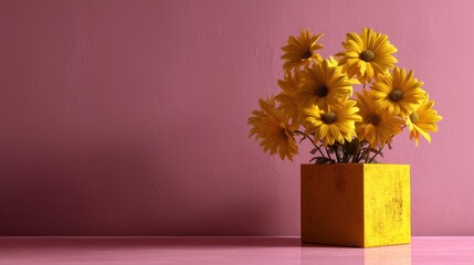 Yellow flowers in vase