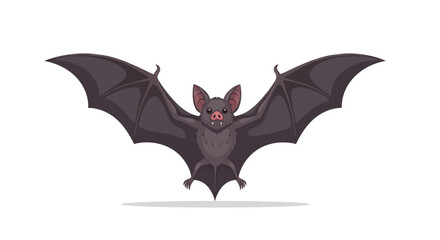 Obraz premium Flying Bat Illustration on White Background.