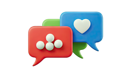 Social Media Chat Bubbles and Likes