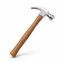 Claw Hammer Top View Isolated on White Background