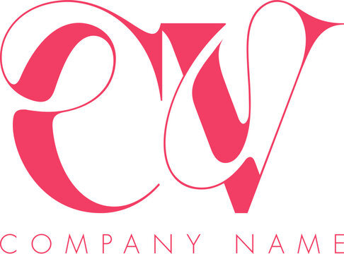 Creative Abstract Initial Letter CV Logo Design
