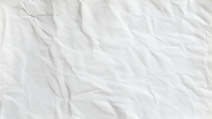 Crumpled paper texture. Realistic white crumpled paper background. Horizontal wrinkled empty notepad sheet. Vector illustration.