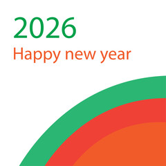 Happy new year 2026 design . 