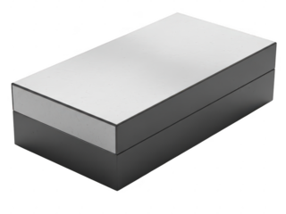Silver box isolated on transparent background