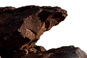 Natural Rock Formation with Overhanging Cliff Edge