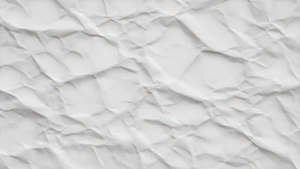 Crinkled paper texture isolated on transparent background