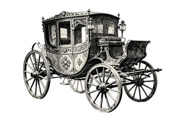 Fototapeta premium Ornate Vintage Carriage with Ornamental Details
