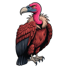 Obraz premium Vector illustration of wild vulture isolated on white background perfect for nature wildlife bird species and educational themed creative design