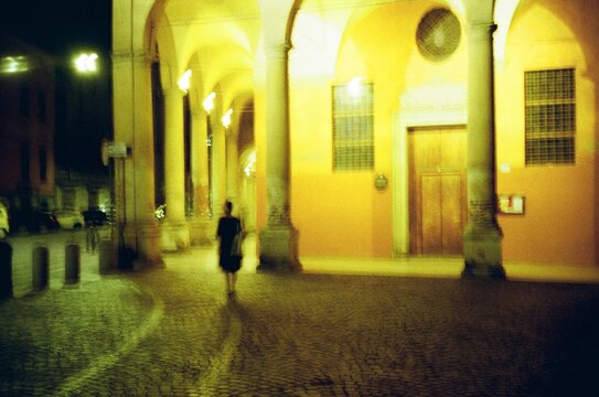 Bologna Porticoes at Night
