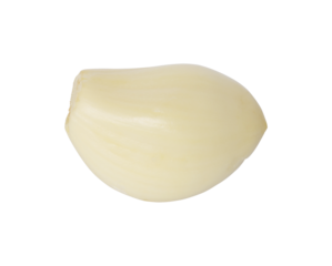 peeled fresh garlic isolated