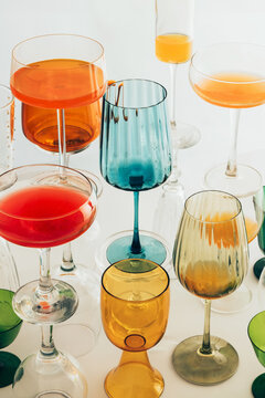 Abstract arrangement of glassware 