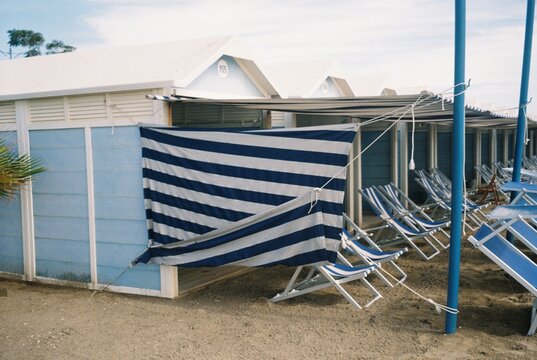 Italian beach huts chairs
