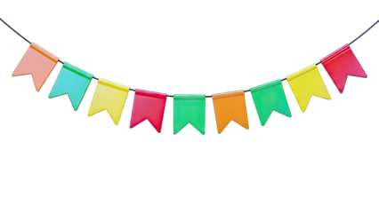 Colorful Pennant Bunting Garland