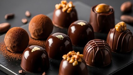 chocolate candy in a box