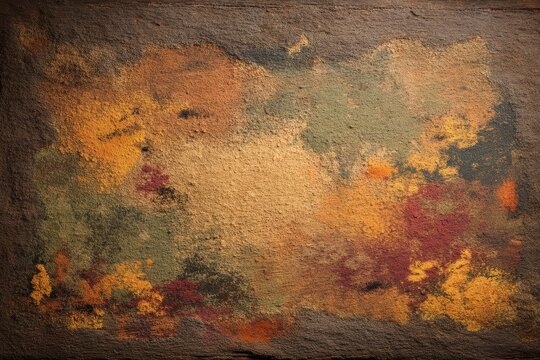 Paint splattered wall a textured surface heavily covered in vibrant dried paint marks