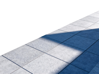 Granite Paved Floor with Sunlight Shadows