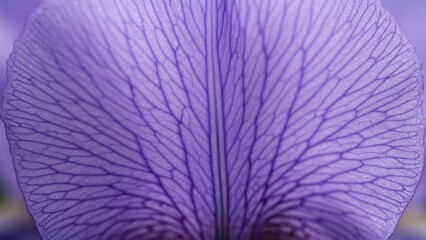 Purple iris petals with intricate vein patterns.