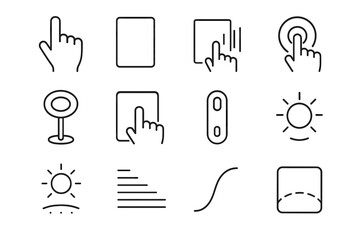 Lamp ring mode graphic surface icon vector touch sleek zone sensor