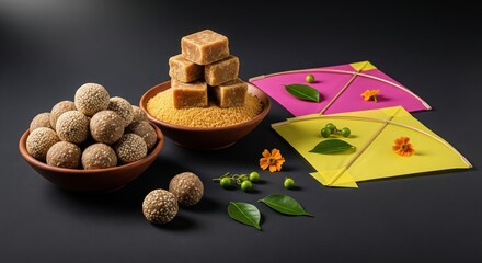 Makar Sankranti Delicacies: Tilgul Ladoos, Jaggery, and Kites