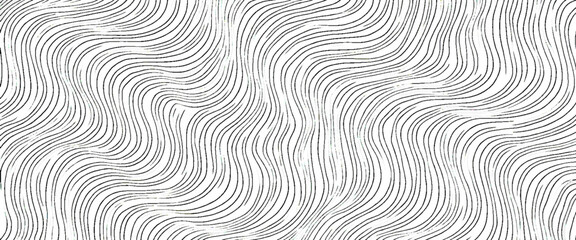 Vector hand drawn black and seamless minimal geometric pattern