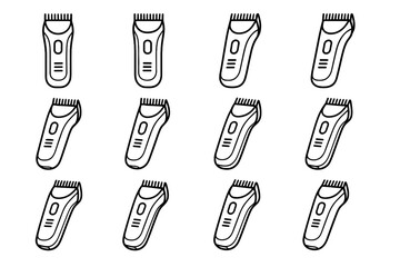 Trimmer shading icon vector crest underside slot line boundary minimal tilt contour