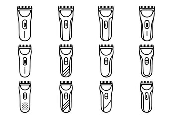 Curve minimal vector corner icon blade contour trimmer cordless seam shading surface