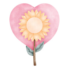 Watercolor Valentine Heart Illustration. Perfect for Valentine's Day invitations, wedding stationery, and digital scrapbooking.