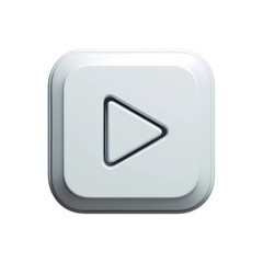 Digital start button in vector style, representing activation point in software or tech systems