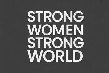 Empowering message for strong women and a better world