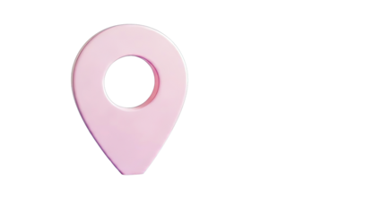 3D Pink Location Pin Icon