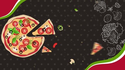 Veggie Pizza A Burst of Flavor  Motion background video
