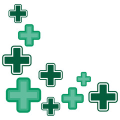 Obraz premium Medical Cross Corner