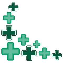 Fototapeta premium Medical Cross Corner