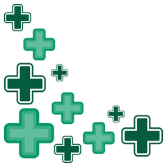 Fototapeta premium Medical Cross Corner