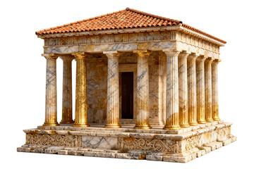Obraz premium Ancient Greek-Style Marble Temple with Columns
