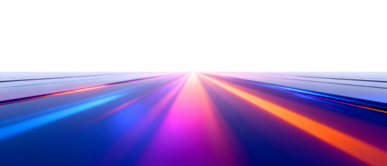 Abstract Light Trails Futuristic Road Visualization