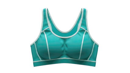 Teal Sports Bra with Strappy Design